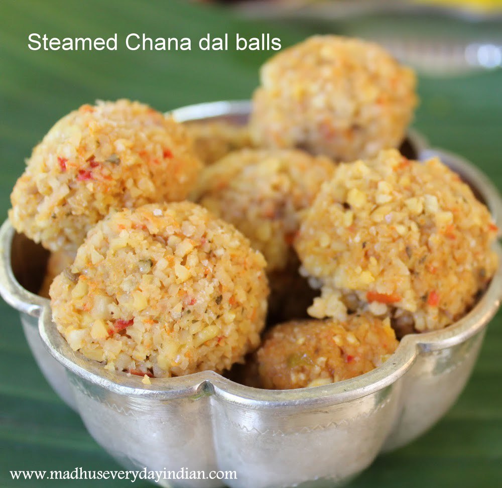steamed chana dal balls