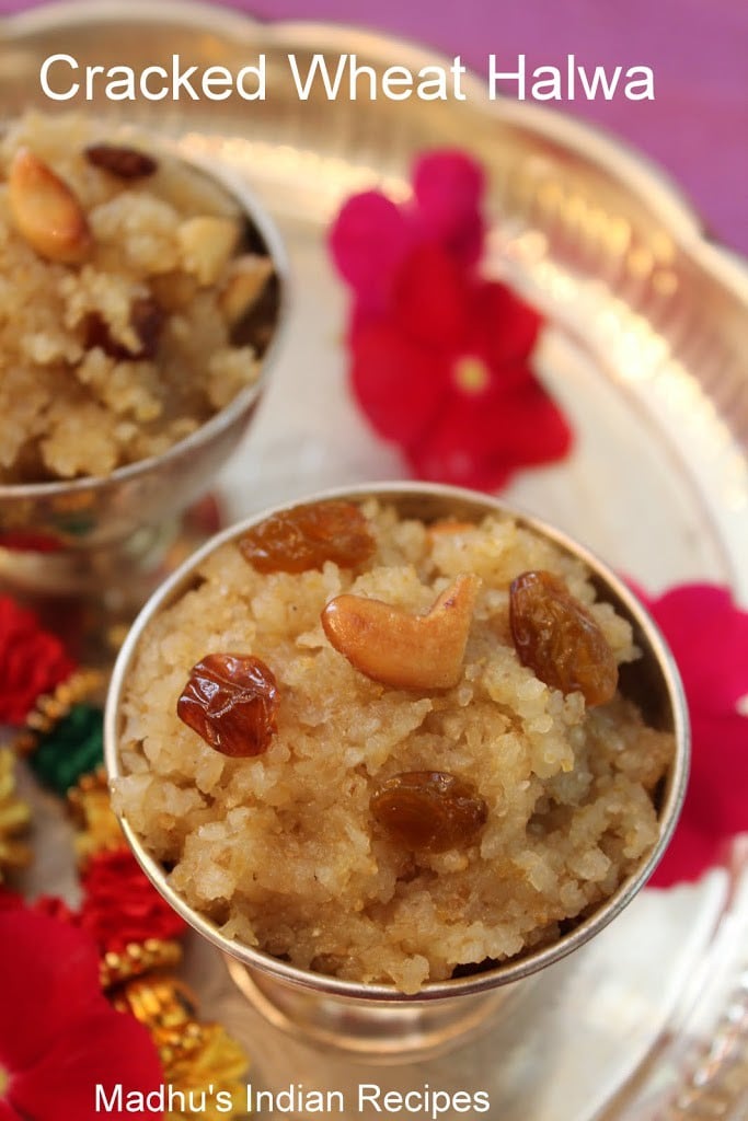 cracked wheat halwa with nuts