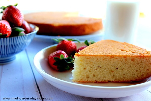 eggless vanilla sponge cake