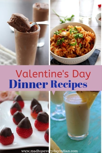 valentines day recipe ideas for dinner, appetizer and dessert