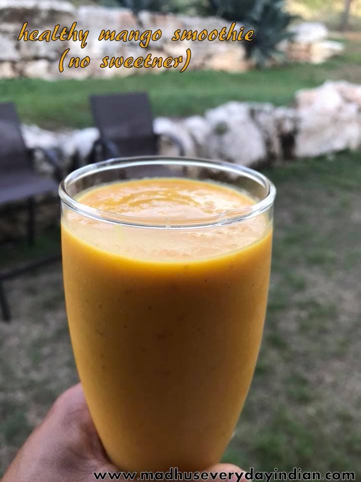 healthy mango smoothie with out sweetner added