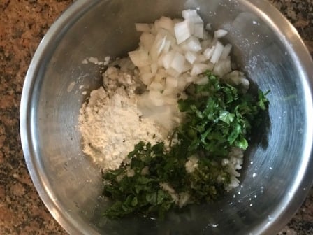 all ingredients to make poha vada
