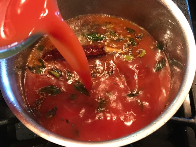 rasam made with tomato