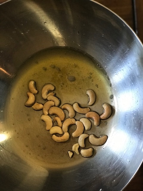 frying cashew