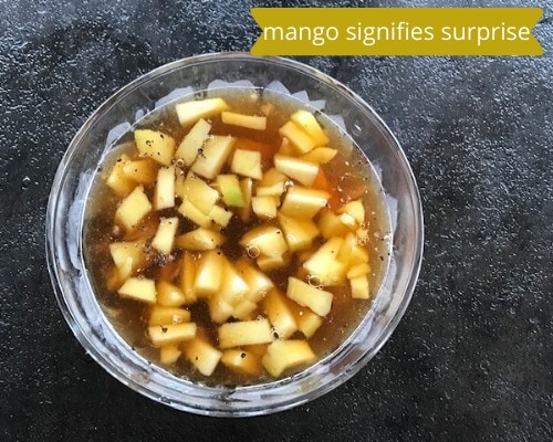 mango signifies surprise