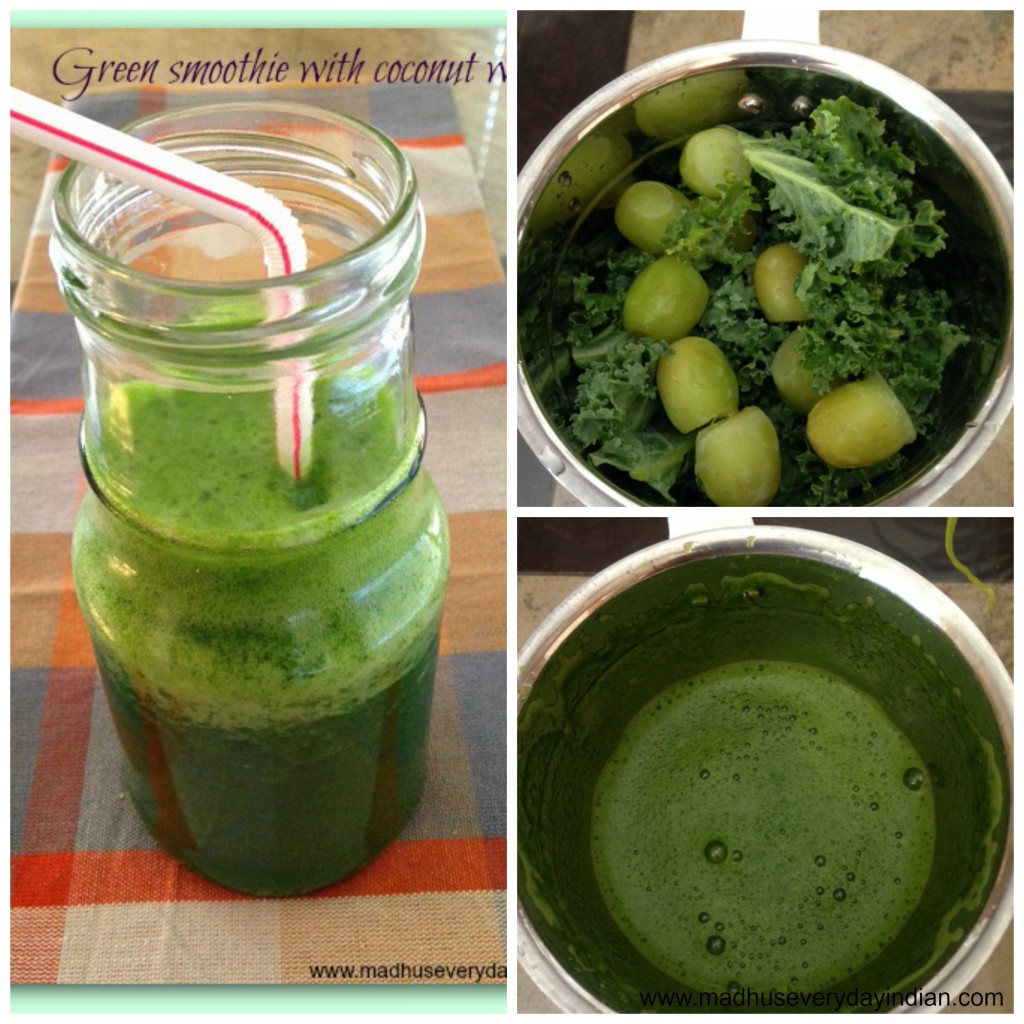 green smoothie collage