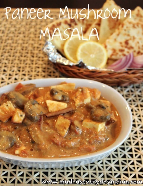 paneer mushroom masala curry