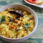 lemon rice with onion and carrot is a easy lunch box recipe
