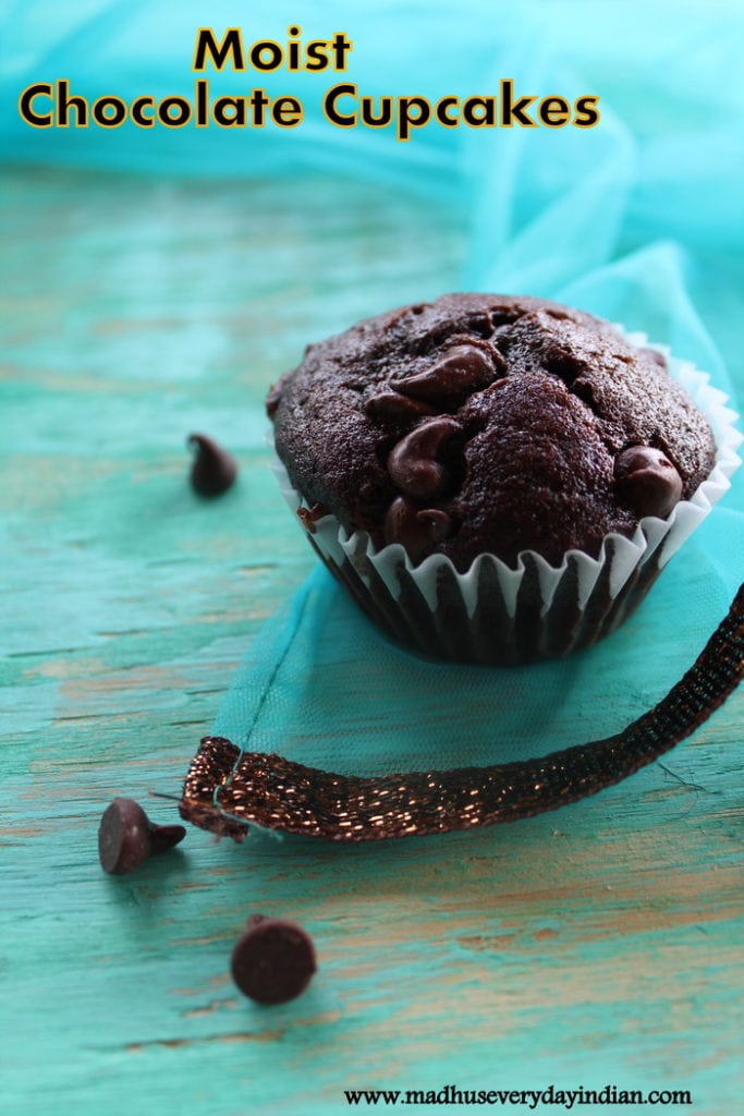 moist chocolate cupcakes recipe, perfect for birthday parties or holidays.
