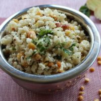 south indian style coconut rice recipe made with fresh coconut. coconut rice is also called thengai sadam or kobbari anna. its a mildly spiced rice recipe, served with any curry. Its a great lunch box recipes. #indianrice #coconut #thengai #kidslunch #madhuseverydayindian
