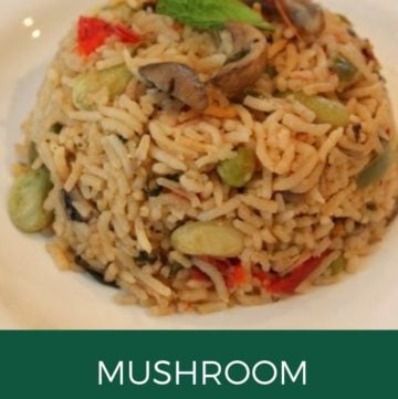 mushroom coconut pulav recipe