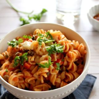pressure cooker pasta with parsley and cheese