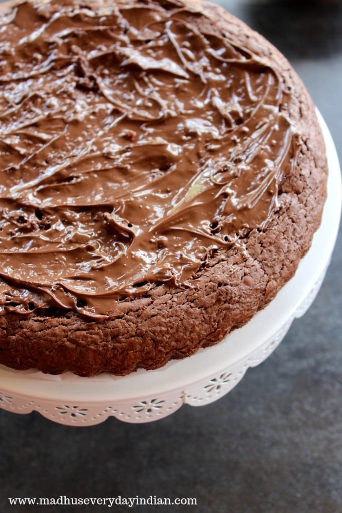 nutella cake with nutella frosting