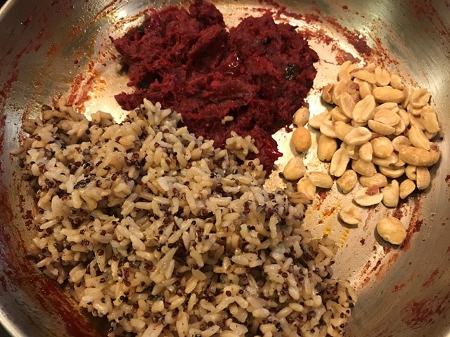 rice, gooju and peanuts