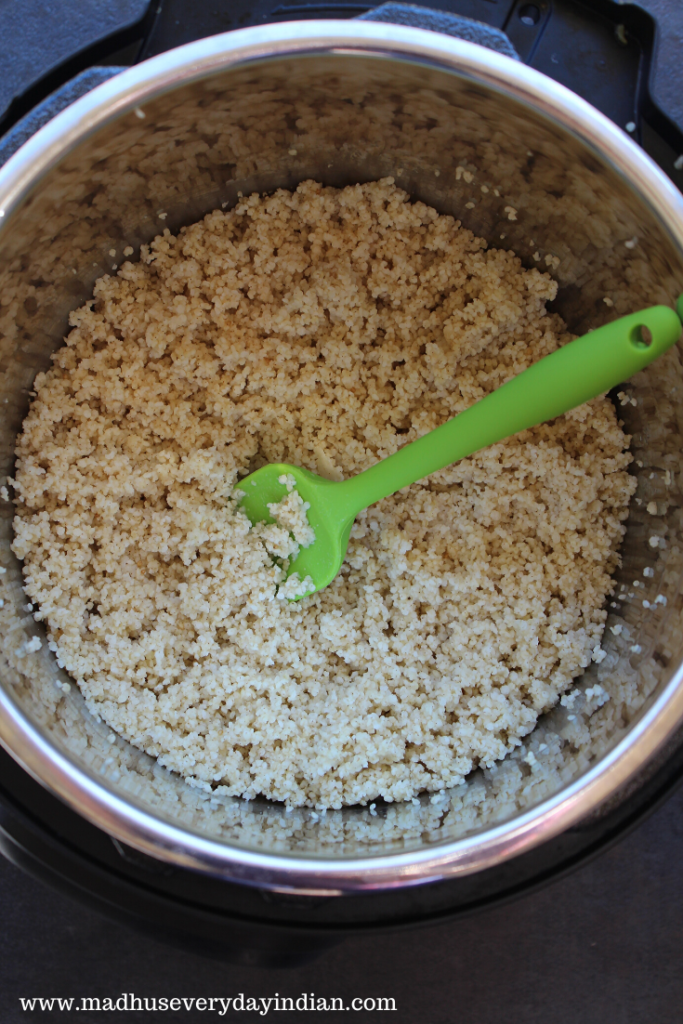 perfectly cooked millet in the instant pot