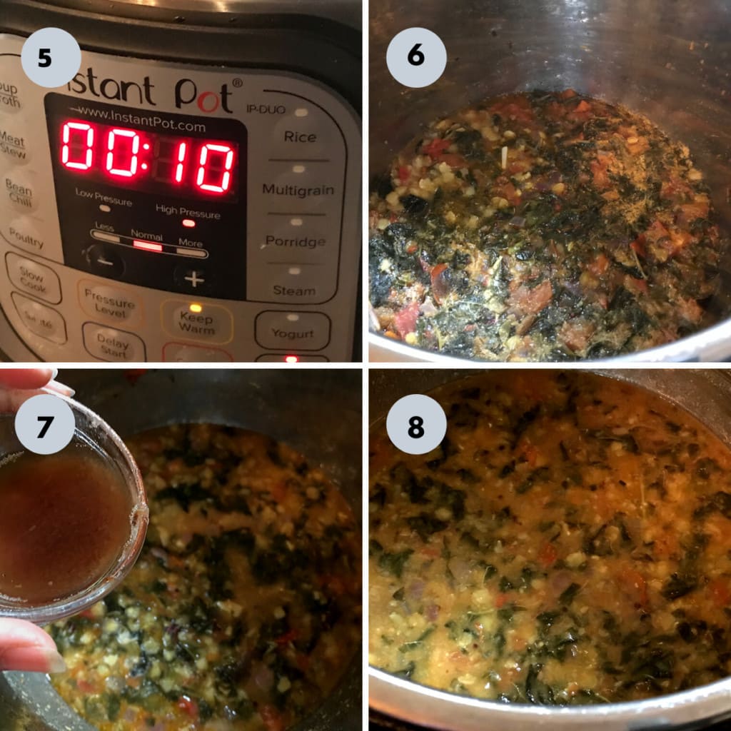 cooking thotakura pappu  in instant pot