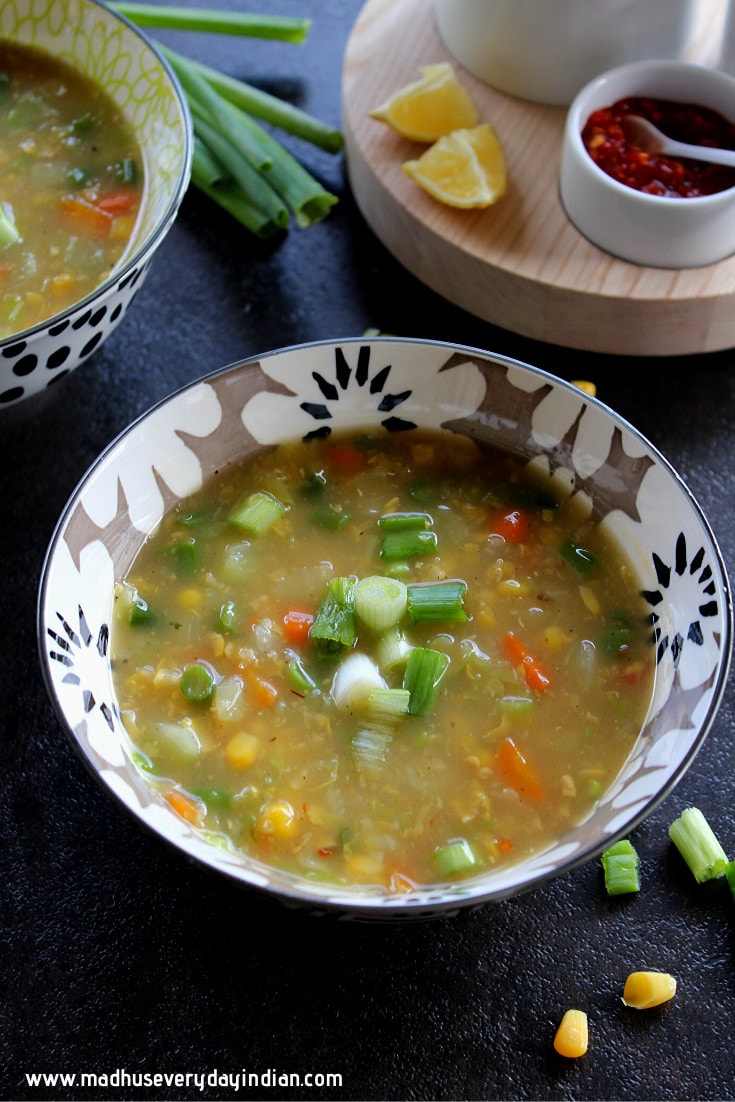 Sweet Corn Vegetable Soup (Instant Pot & Stove Top) - Madhu's Everyday ...