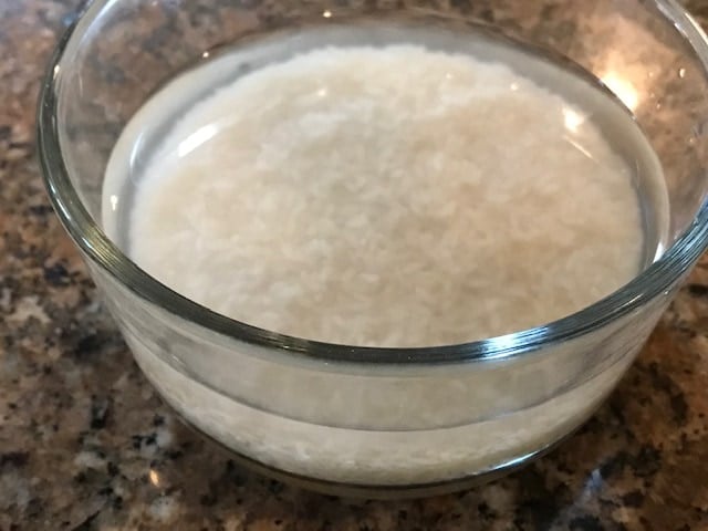 soaked rice to make chakkara pongal