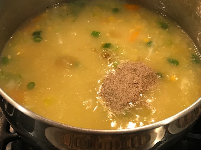 sweet corm soup seasoned with pepper