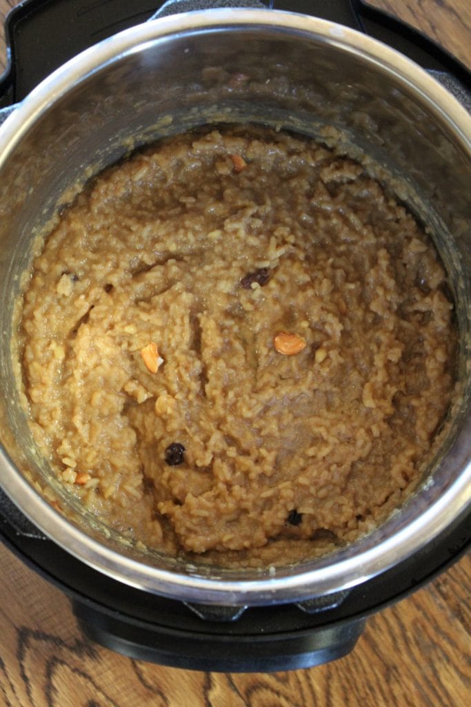 sweet pongal cooked in instant pot
