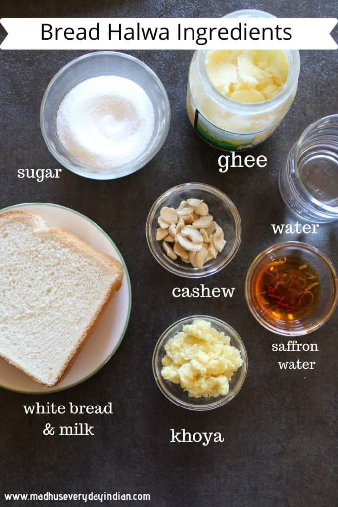 bread halwa ingredients