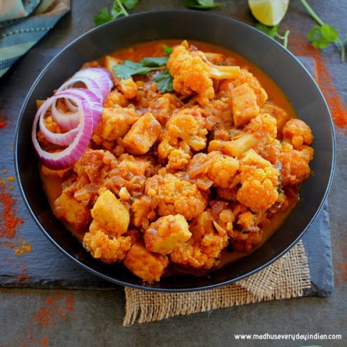 Cauliflower Paneer Curry (Instant Pot) - Madhu's Everyday Indian