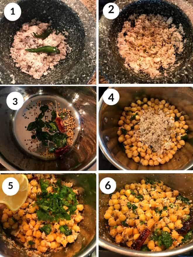 cooking channa sundal recipe with step by step pics