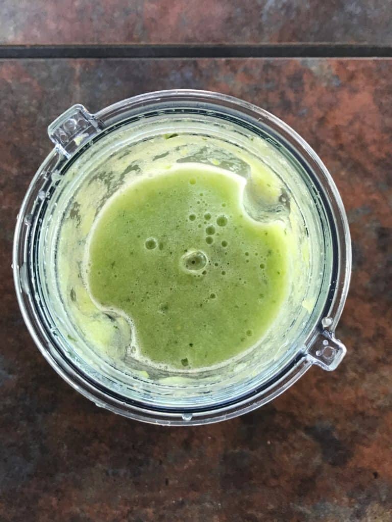 celery smoothie in a blender