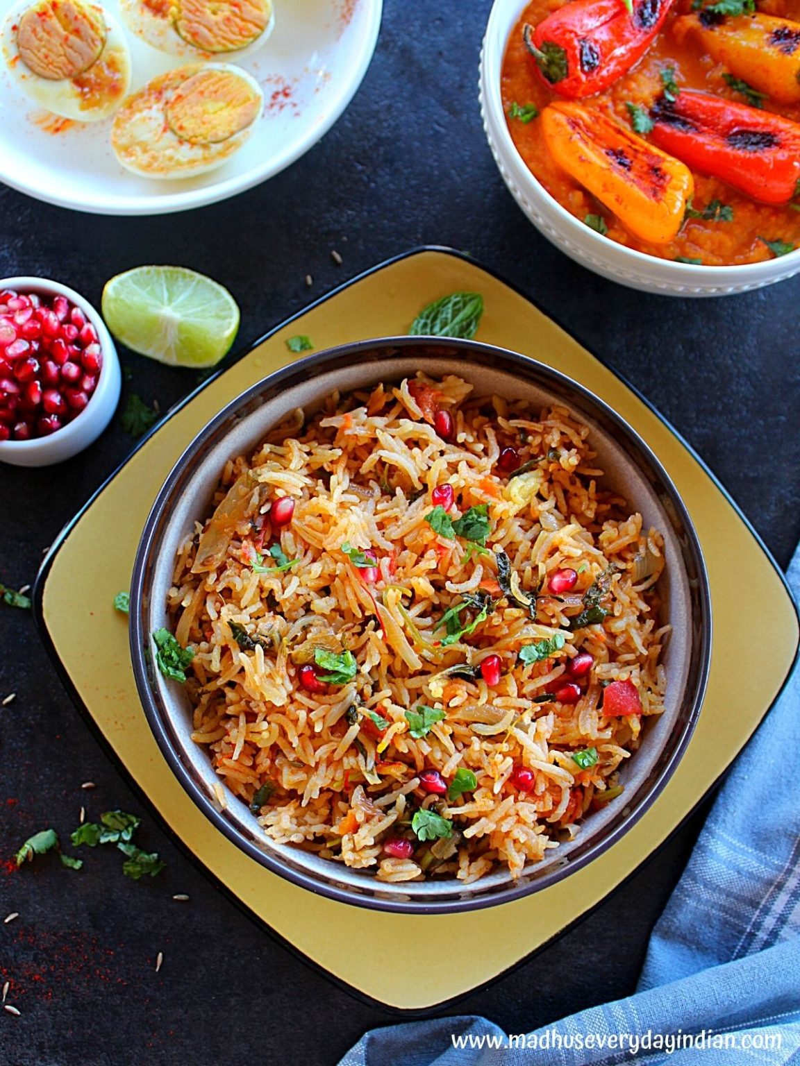 Instant Pot Plain Biryani ( Kuska Rice) - Madhu's Everyday Indian