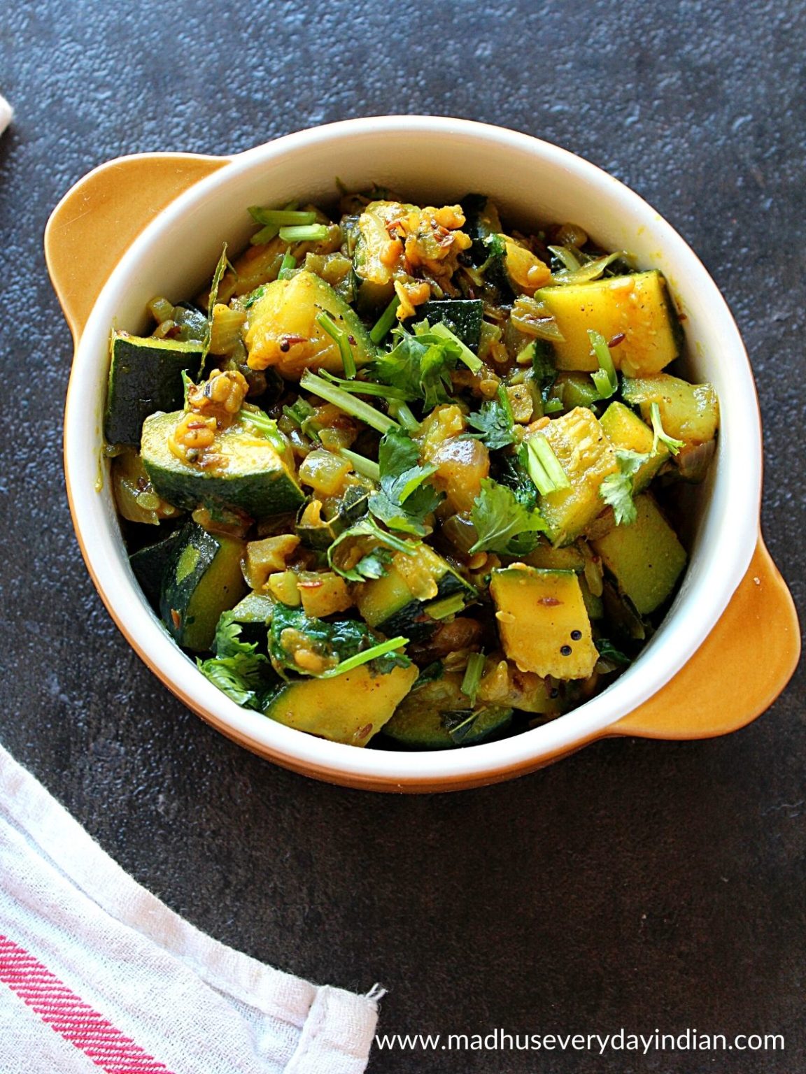 Zucchini Sabzi | Indian Zucchini Stir Fry - Madhu's Everyday Indian