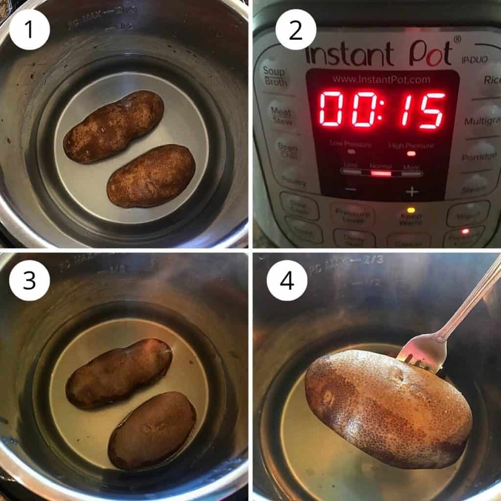 russet potato cooked for 15 minutes in the instant pot