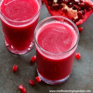 2 cups of homemade pomegranate juice