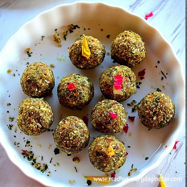 paan ladoo with gulkand served in a white plate