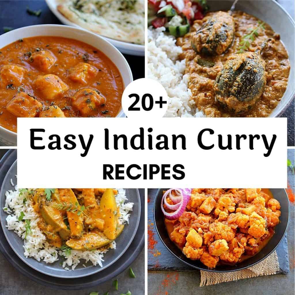 collage of easy indian curries
