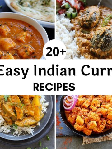 collage of easy indian curries