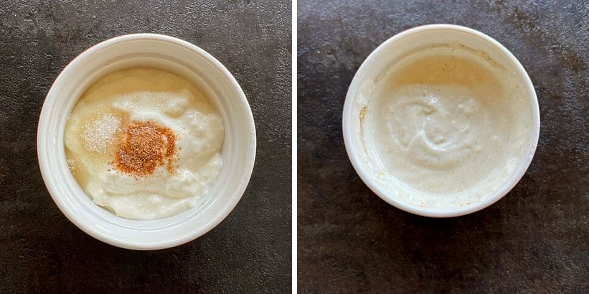 yogurt mixed with spices