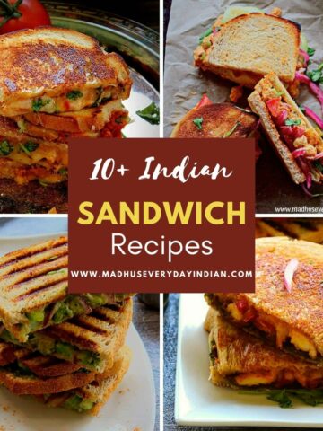 collage of indian sandwich recipes