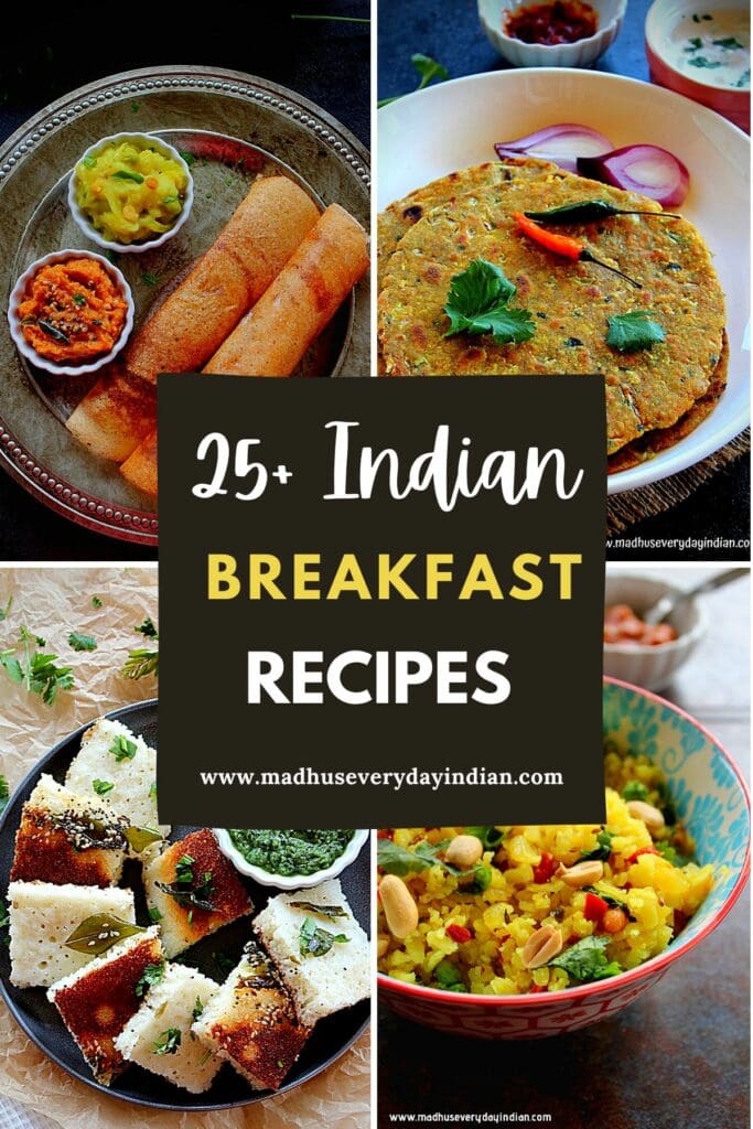collage of indian breakfast recipes