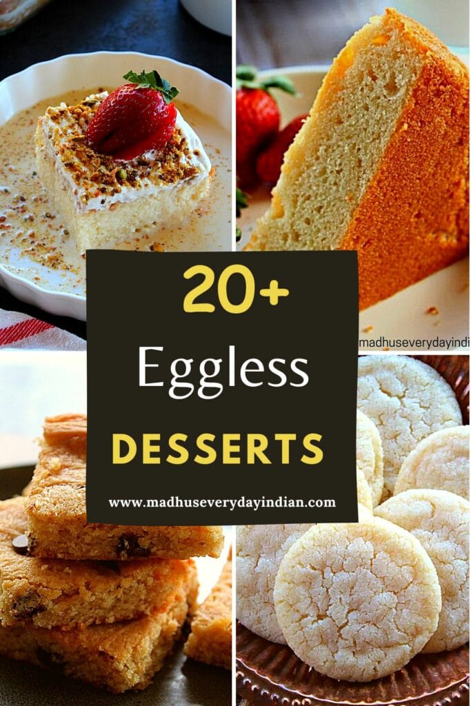 collage of eggless dessert pics