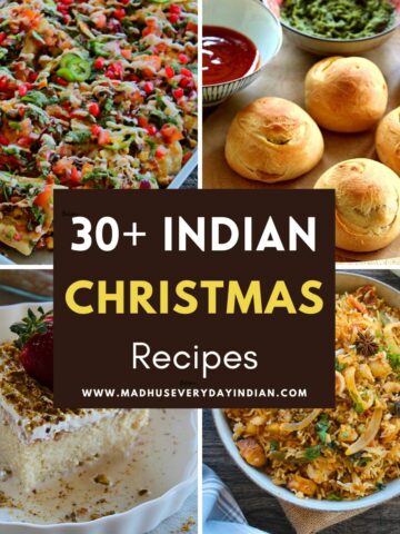 collage of indian christmas recipes