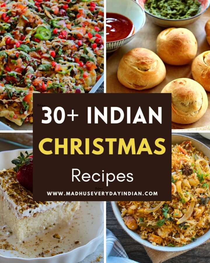collage of indian christmas recipes